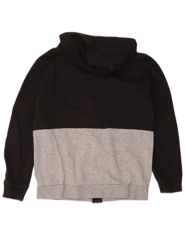 Suéter Adidas Boys Zip com capuz 13-14 anos preto colorblock algodão
