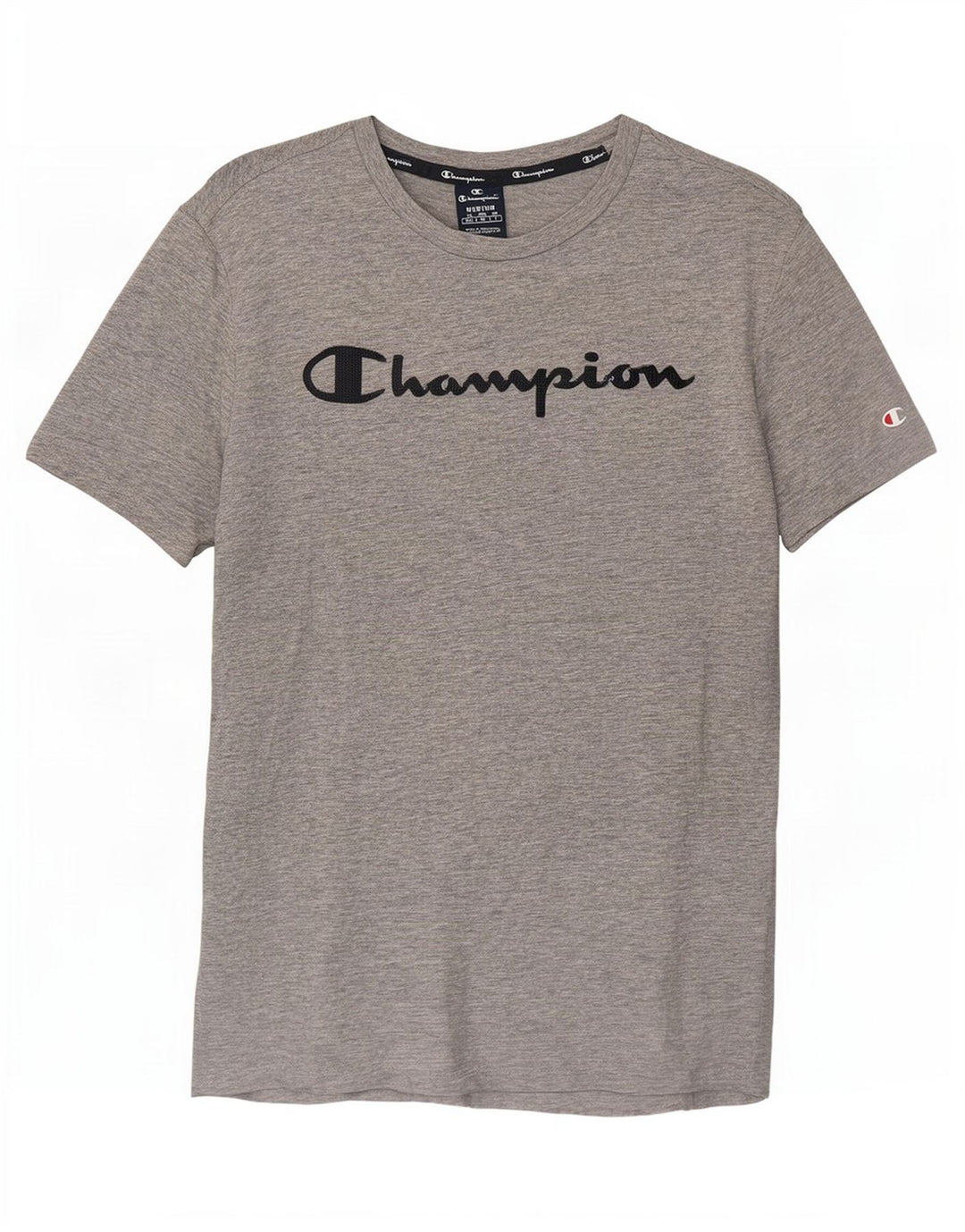 Camiseta gráfica masculina Champion cinza médio manchado