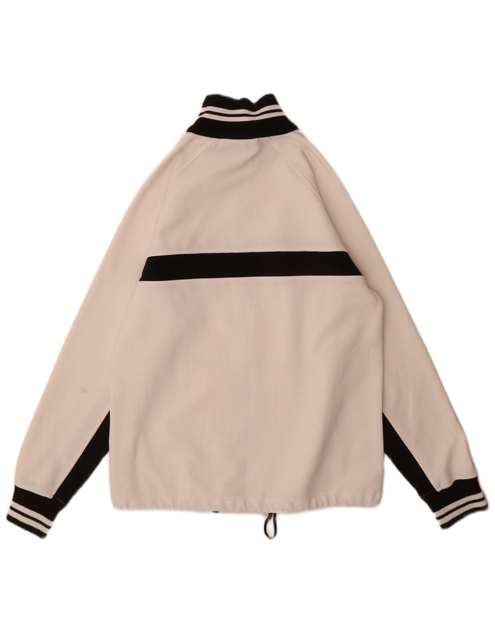 Asics Mens Tracksuit Top Jacket Médio Branco Colourblock Poliéster