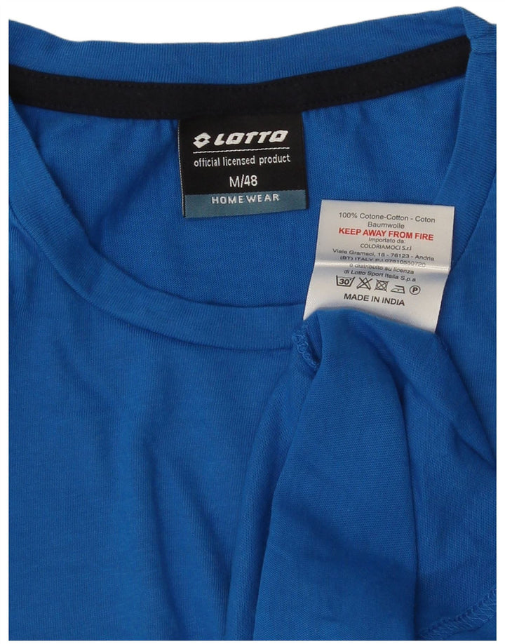 Camiseta masculina gráfica Lotto Top médio algodão azul