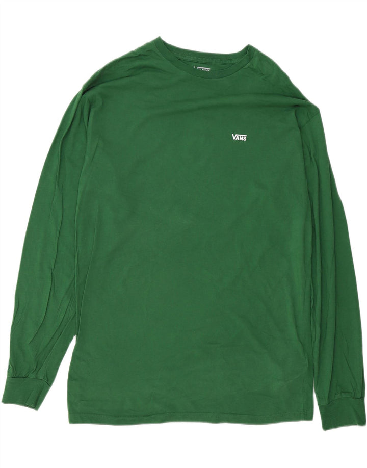 Vans Masculino Classic Fit Top Manga Longa Grande Algodão Verde