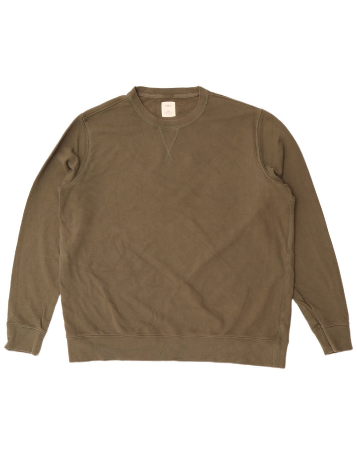 Suéter masculino Marks & Spencer 2XL algodão cáqui