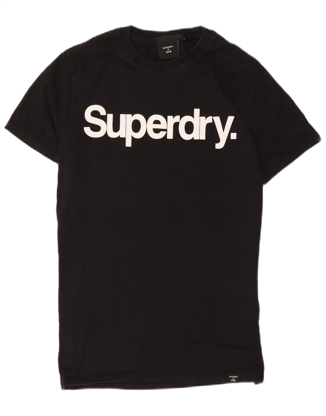 Camiseta gráfica masculina Superdry Top médio algodão preto