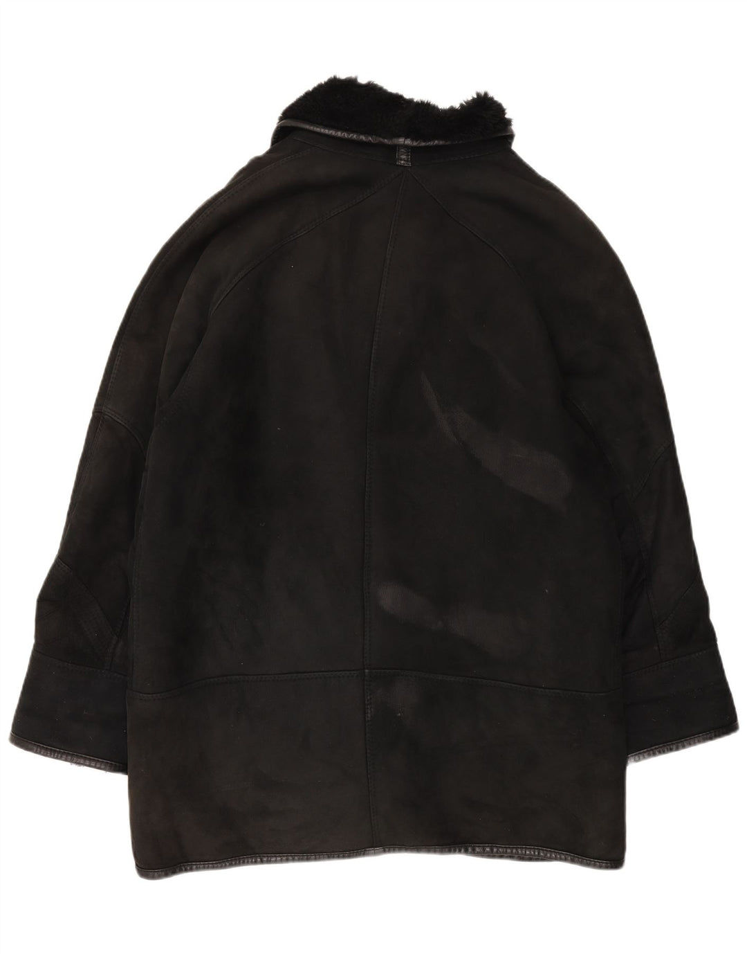 CARLA BUTI Casaco feminino oversized shearling IT 44 médio preto shearling