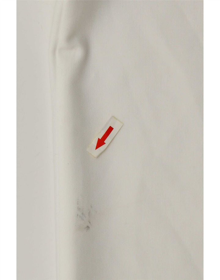 Zara Calça Chino Feminina de Perna Larga Médio W28 L31 Branco