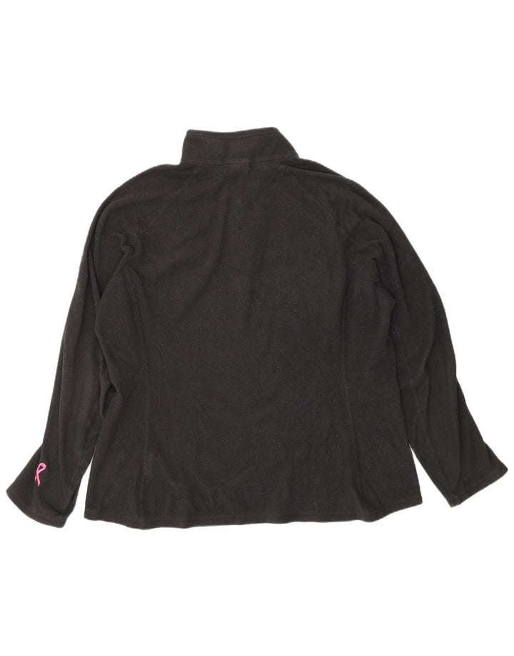 Suéter de lã feminino The North Face com zíper e gola UK 18 XL preto poliéster