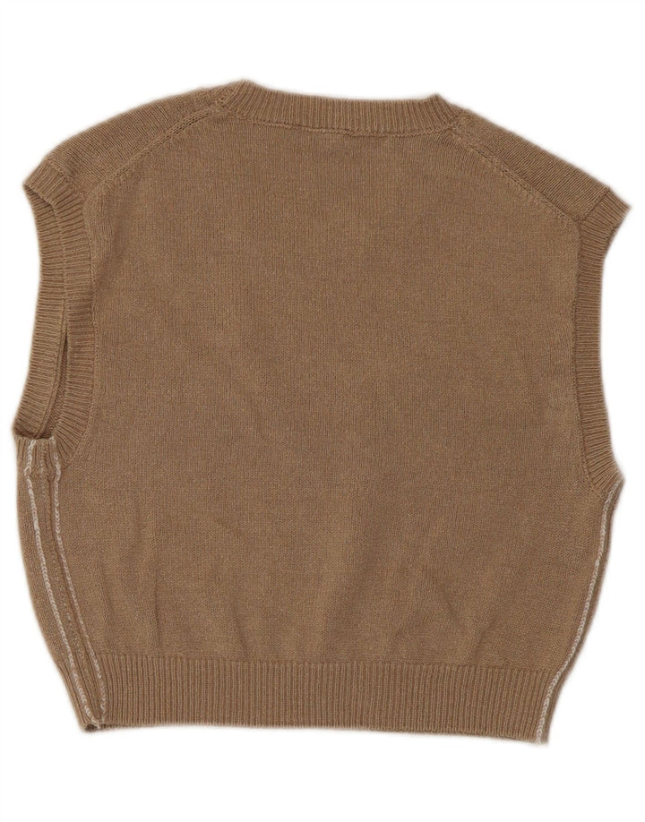 Zara Womens Crop Vest Regata Reino Unido 12 Médio Marrom