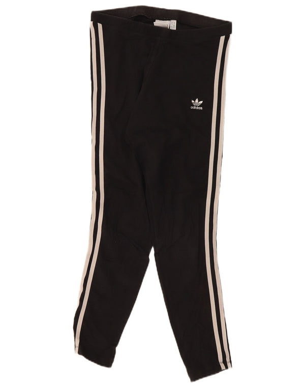 Leggings Adidas Femininas UK 14 Médio Algodão Preto