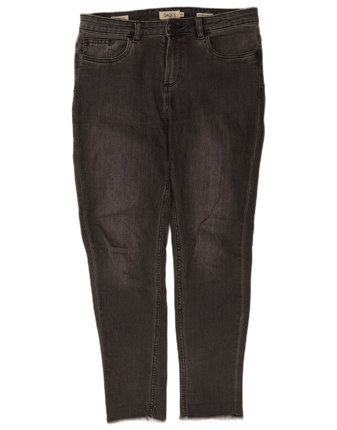 Calça jeans skinny feminina Dack's IT 46 grande W30 L26 cinza
