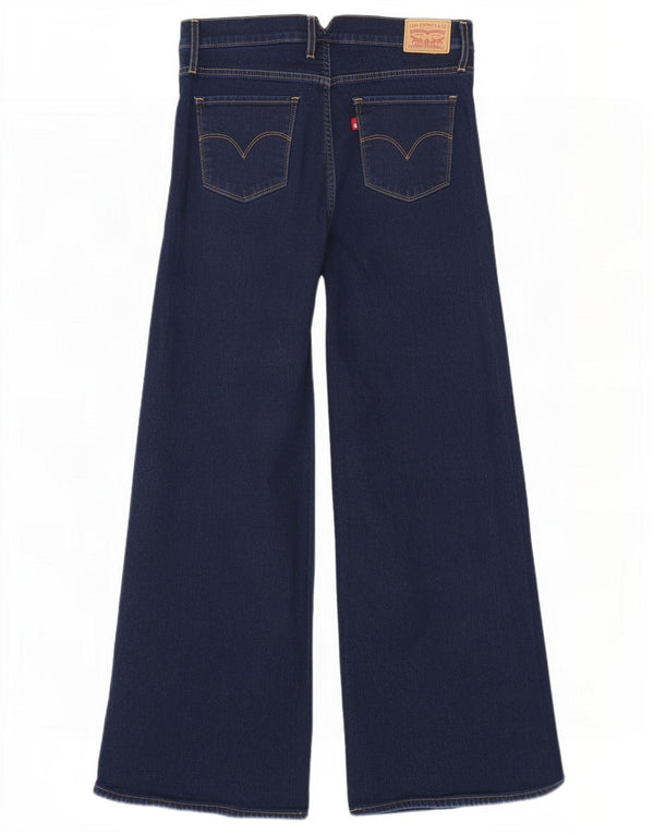 Calça jeans feminina Levi's 318 Shaping Wide Leg W30 L30 azul marinho