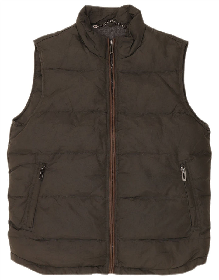 Colete acolchoado masculino John Lewis Reino Unido 38 nylon cáqui médio