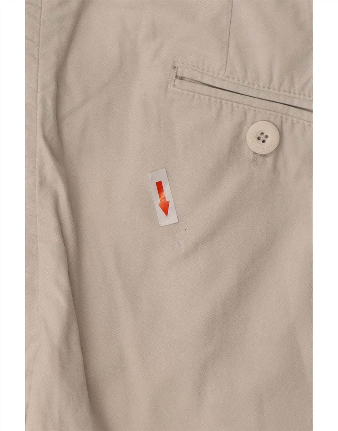 Shorts Chino feminino Jeckerson W31 algodão bege médio