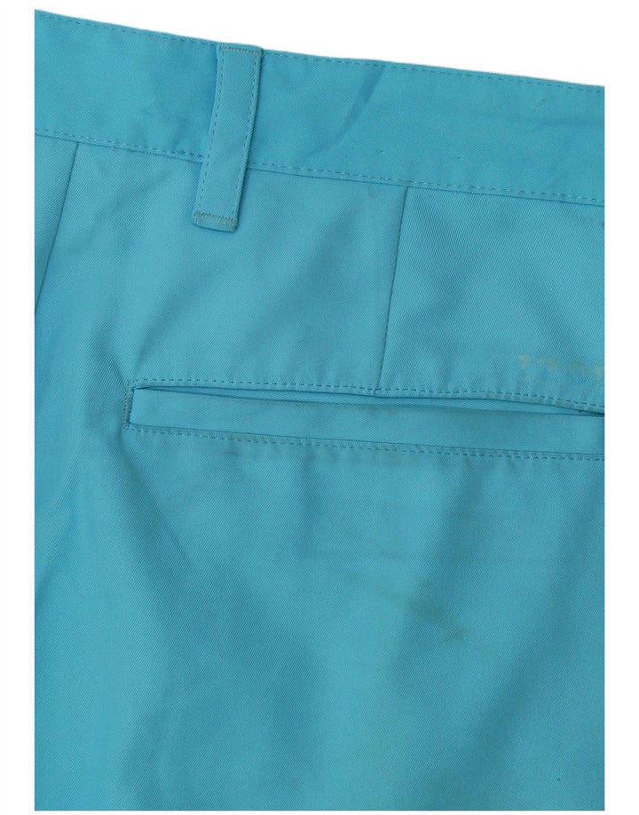 Izod Mens Chino Shorts W32 Poliéster Azul Médio
