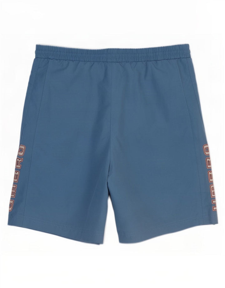 Umbro Mens Graphic Sport Shorts Pequeno Azul Poliéster