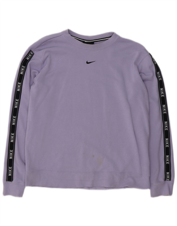 Moletom gráfico feminino Nike Jumper UK 14 médio roxo algodão
