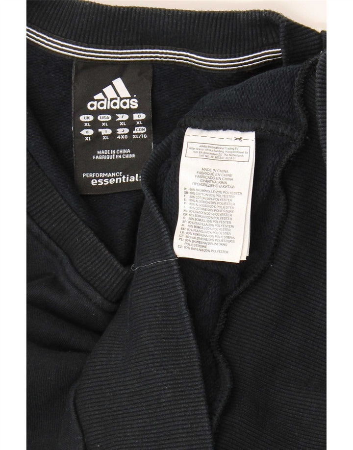 Adidas Mens Moletom Jumper XL Azul Marinho Algodão