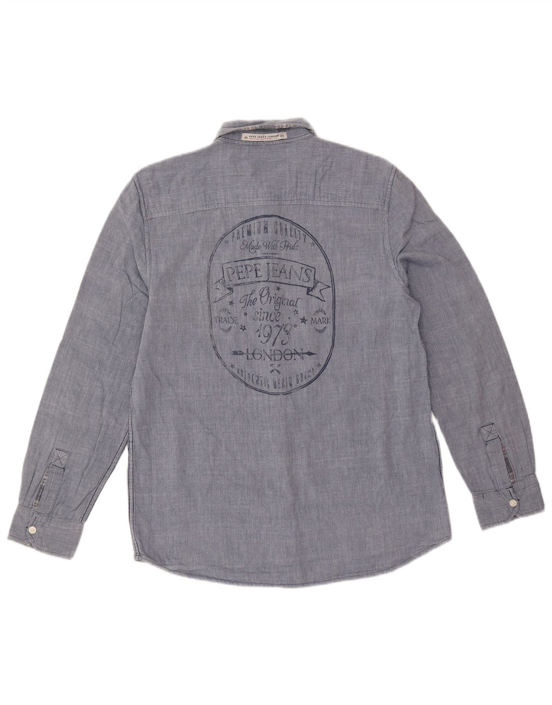 Camisa PEPE Jeans Mulher UK 14 Azul Médio