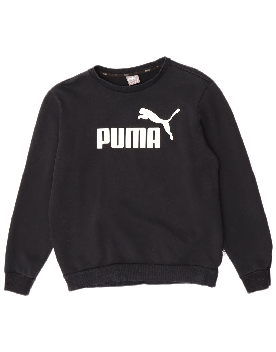 Puma Mens Graphic Moletom Jumper Médio Algodão Preto