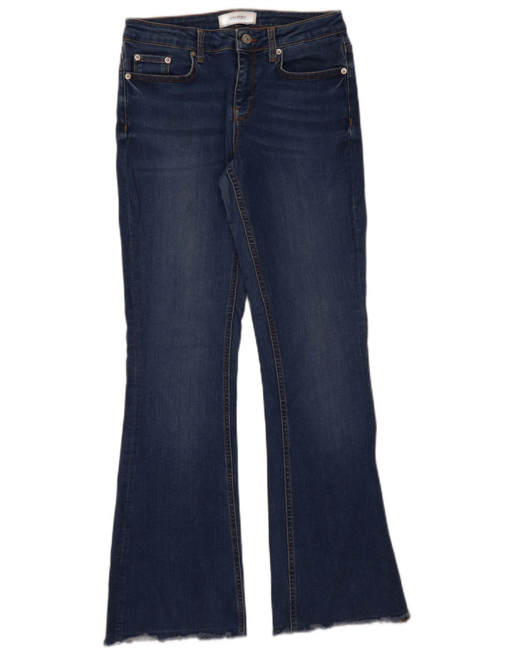 Zara Jeans feminino queimado EU 38 pequeno W28 L31 azul