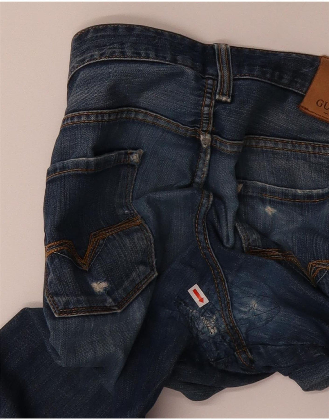 GUESS Mens Slim Jeans W30 L31 Azul Algodão