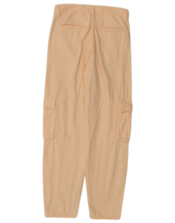 Calça cargo feminina de cintura alta cônica LEVI'S W24 L28 algodão rosa