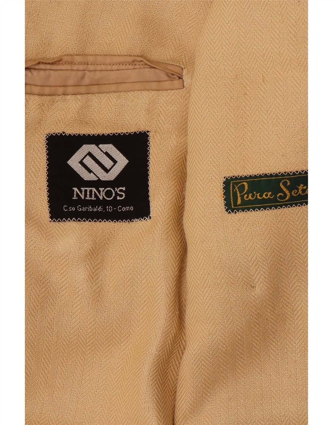 Jaqueta blazer masculina vintage com peito duplo IT 50 grande bege