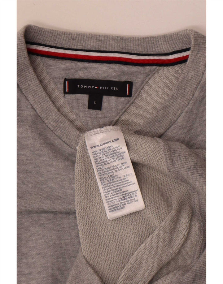 Tommy Hilfiger moletom gráfico masculino jumper pequeno cinza colorblock algodão