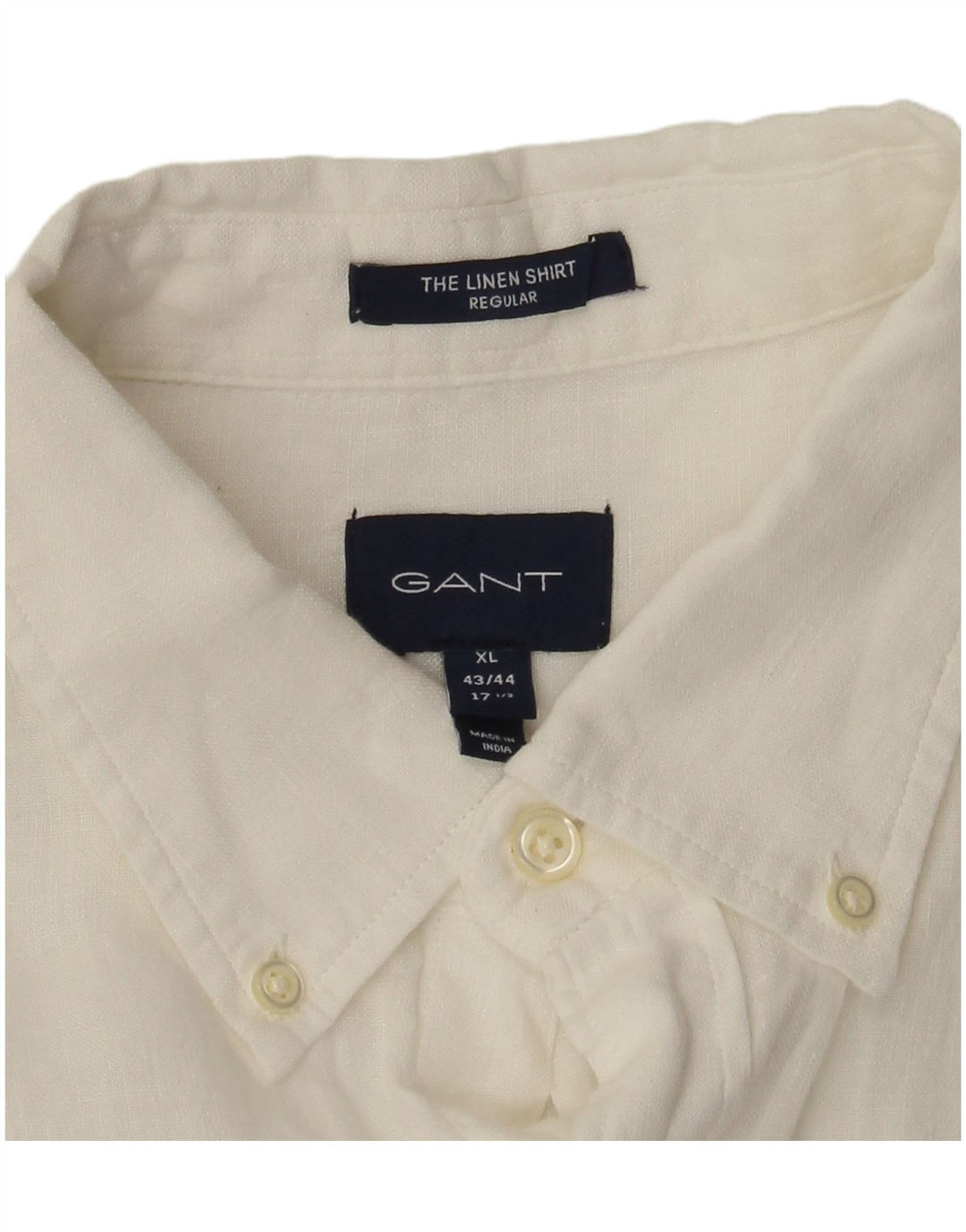 Camisa masculina Gant manga curta regular fit XL linho branco