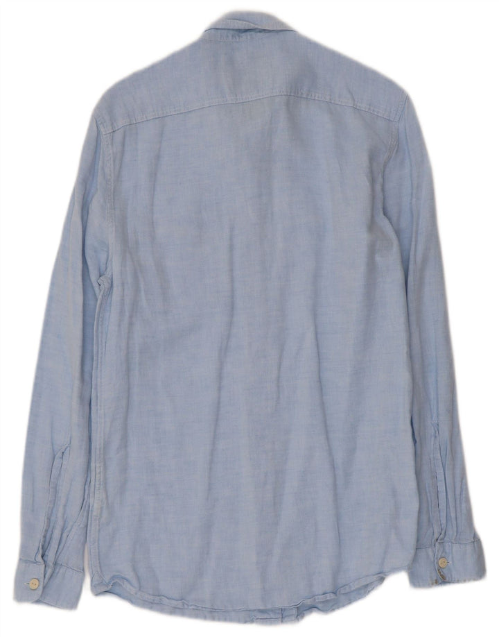 Camisa masculina Jack Wills pequena linho azul