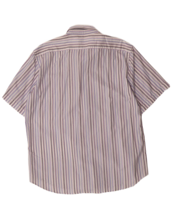 Camisa masculina Roccobarocco tamanho 46 18 1/2 XL listrada multicolorida