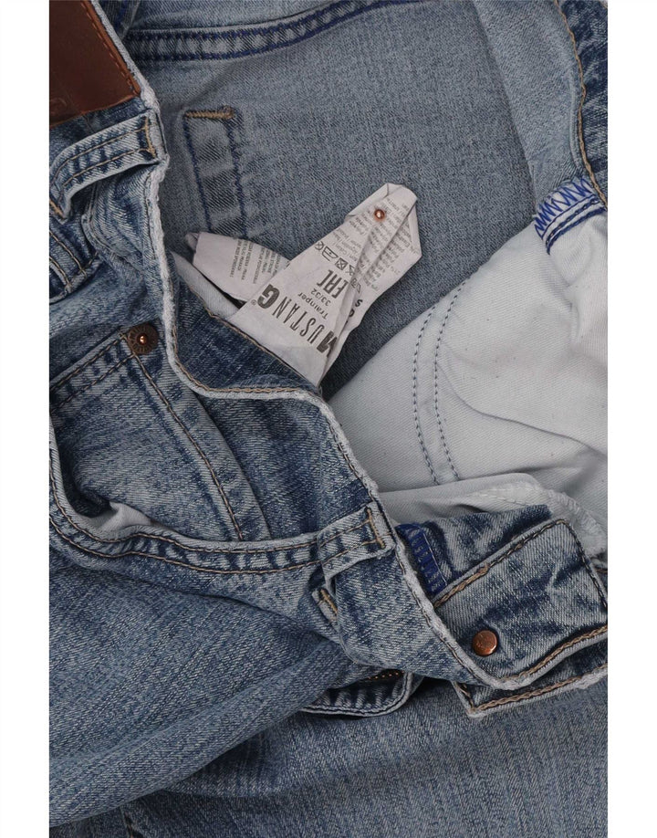 Mustang Mens Tramper Straight Jeans W33 L32 Azul Algodão