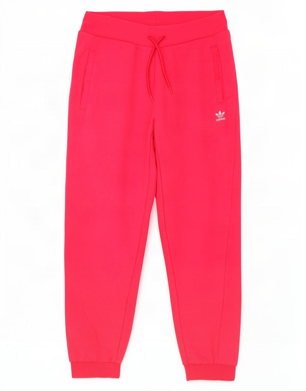 Calças de treino femininas Adidas Joggers UK 14 algodão rosa médio