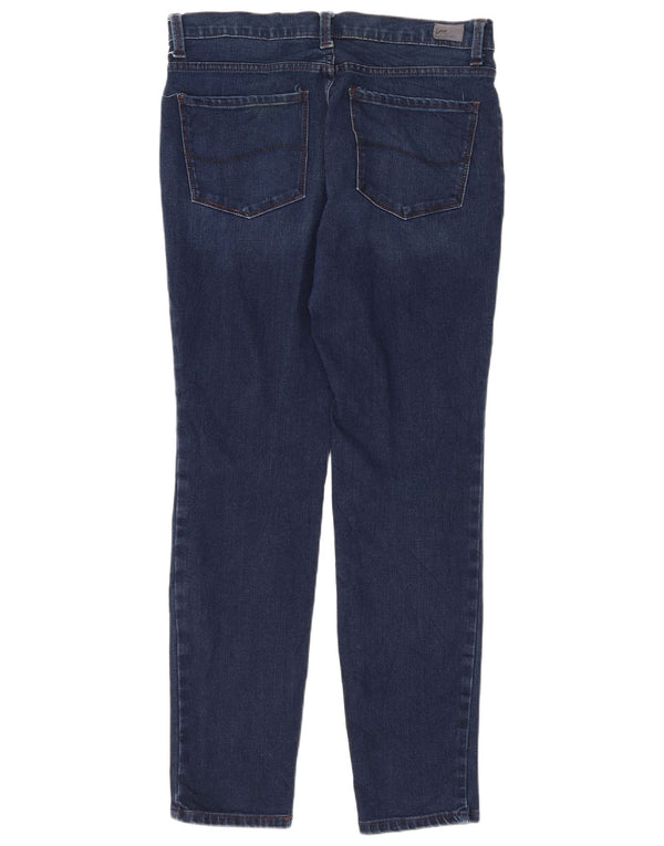 Lee Womens Modern Rise Skinny Jeans EUA 10 Grande W30 L28 Azul Marinho Algodão