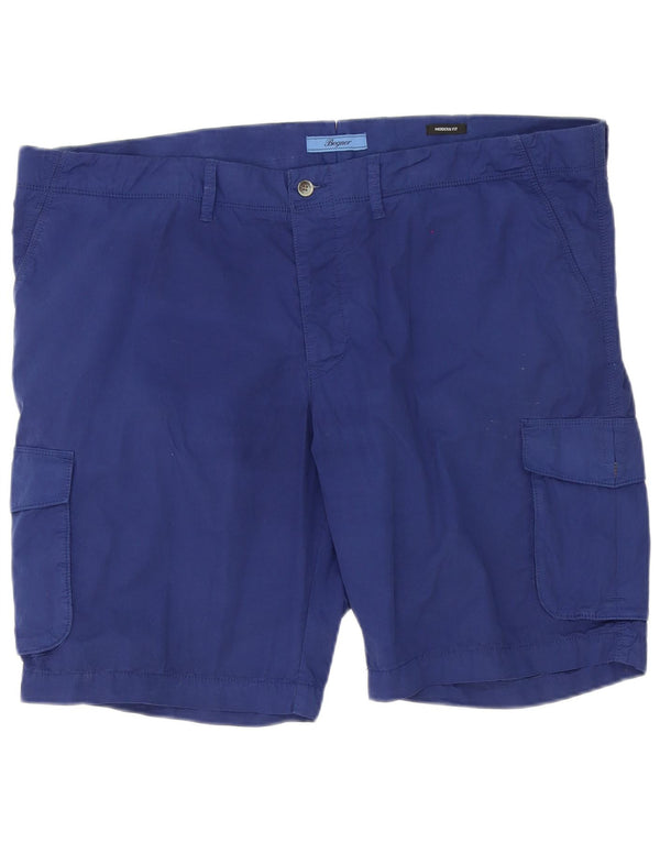 Bogner Mens Modern Fit Cargo Shorts 3XL W44 Algodão Azul