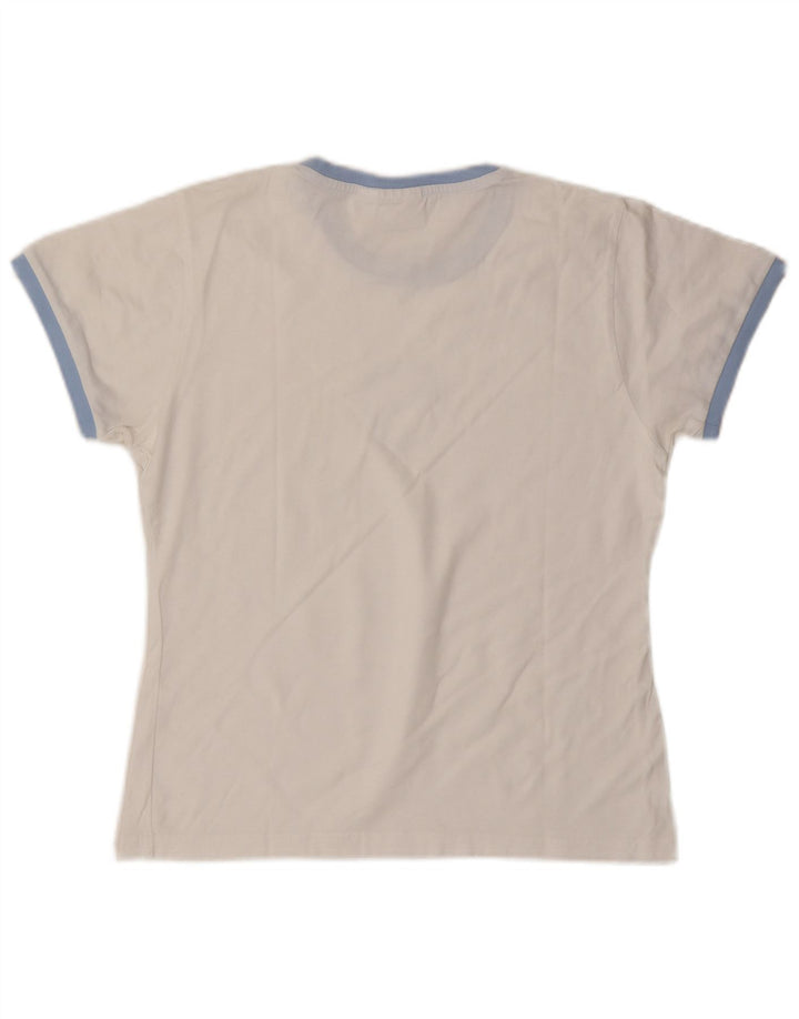 Puma Camiseta Feminina Graphic Top UK 14 Médio Branco