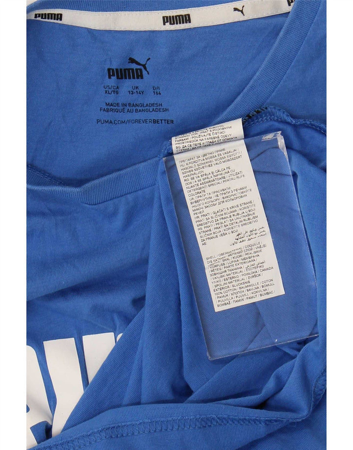 Top Puma Boys Graphic Vest 13-14 Anos Azul Algodão