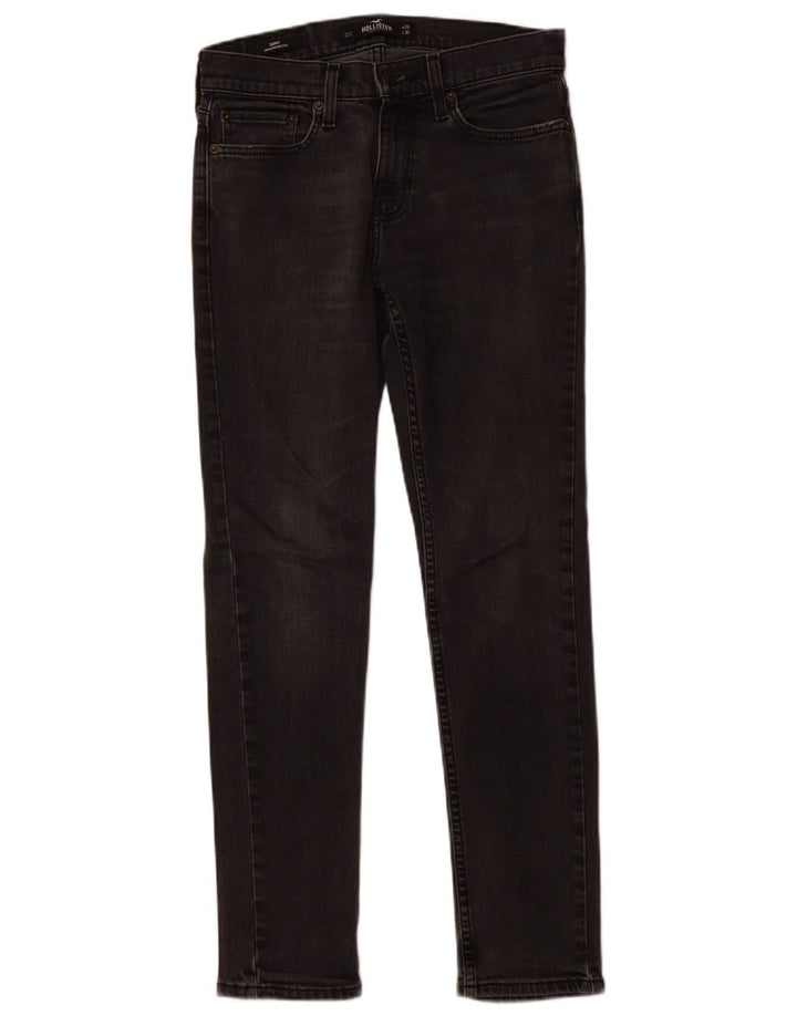 Calça jeans skinny masculina HOLLISTER W28 L30 algodão preto