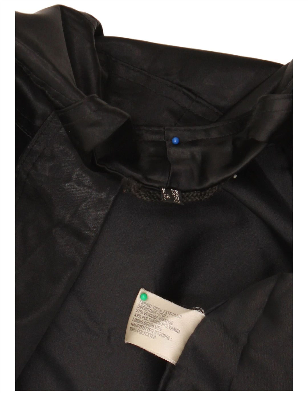 Jaqueta bomber feminina Colette Wolfgang Kaiser UK 10 pequena viscose preta