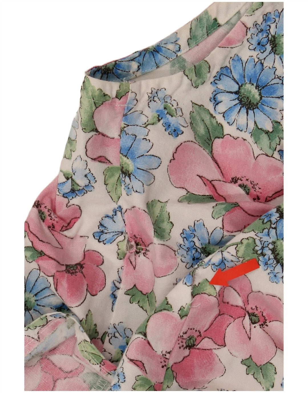 Colete feminino vintage UK 14 médio floral multicolorido