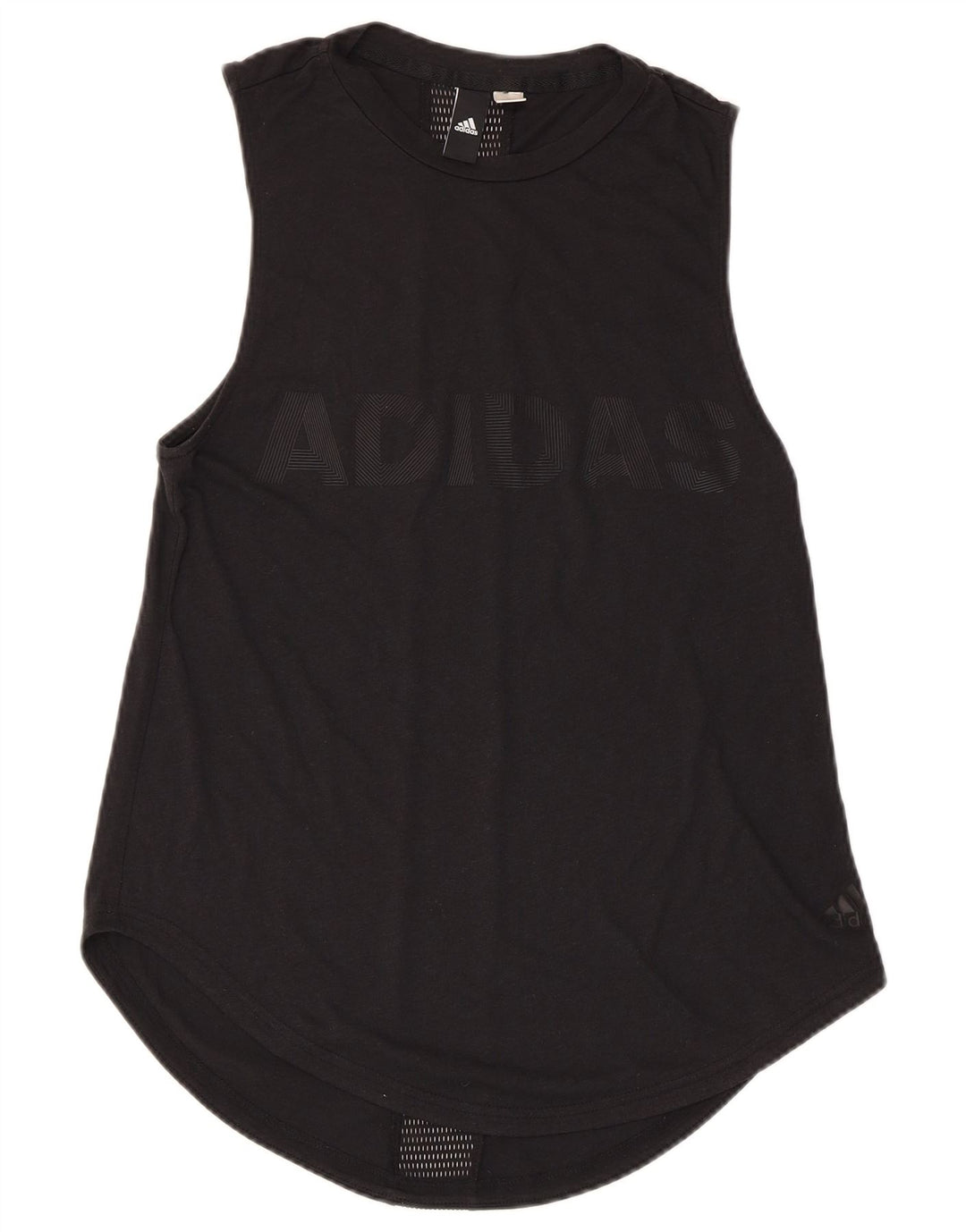 ADIDAS Womens Graphic Vest Top UK 8 Pequeno Preto