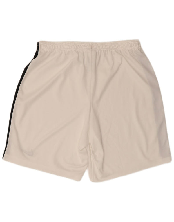 Shorts esportivos femininos Nike Dri Fit XL W34 L8 branco colorblock poliéster