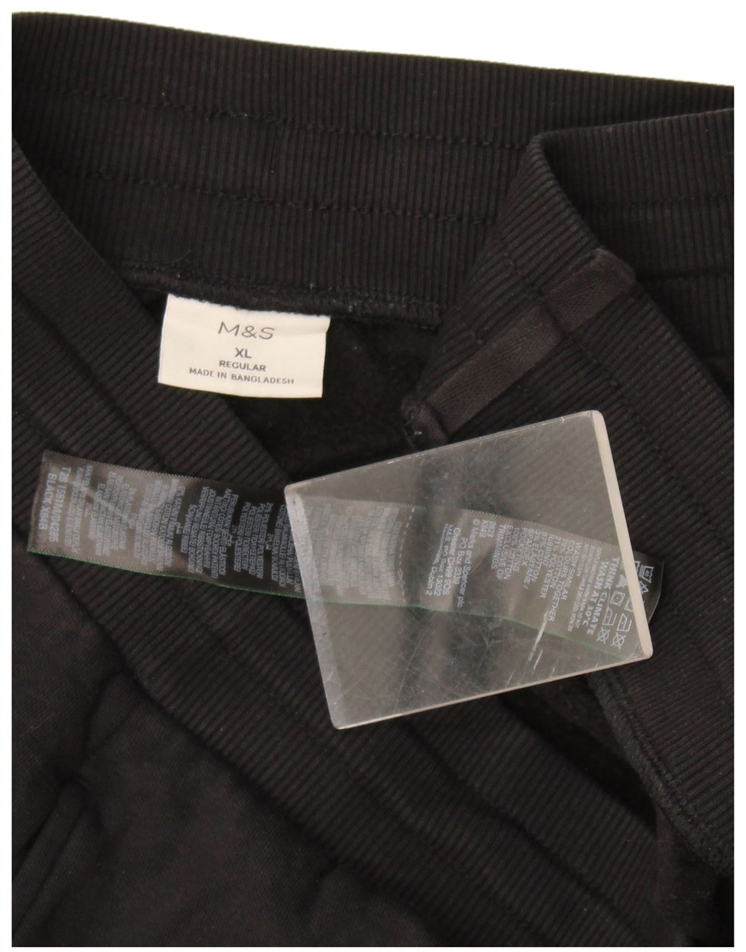Calça de treino masculina Marks & Spencer regular XL algodão preto