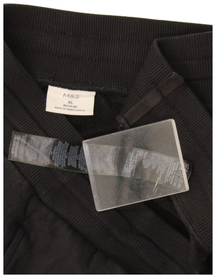 Calça de treino masculina Marks & Spencer regular XL algodão preto