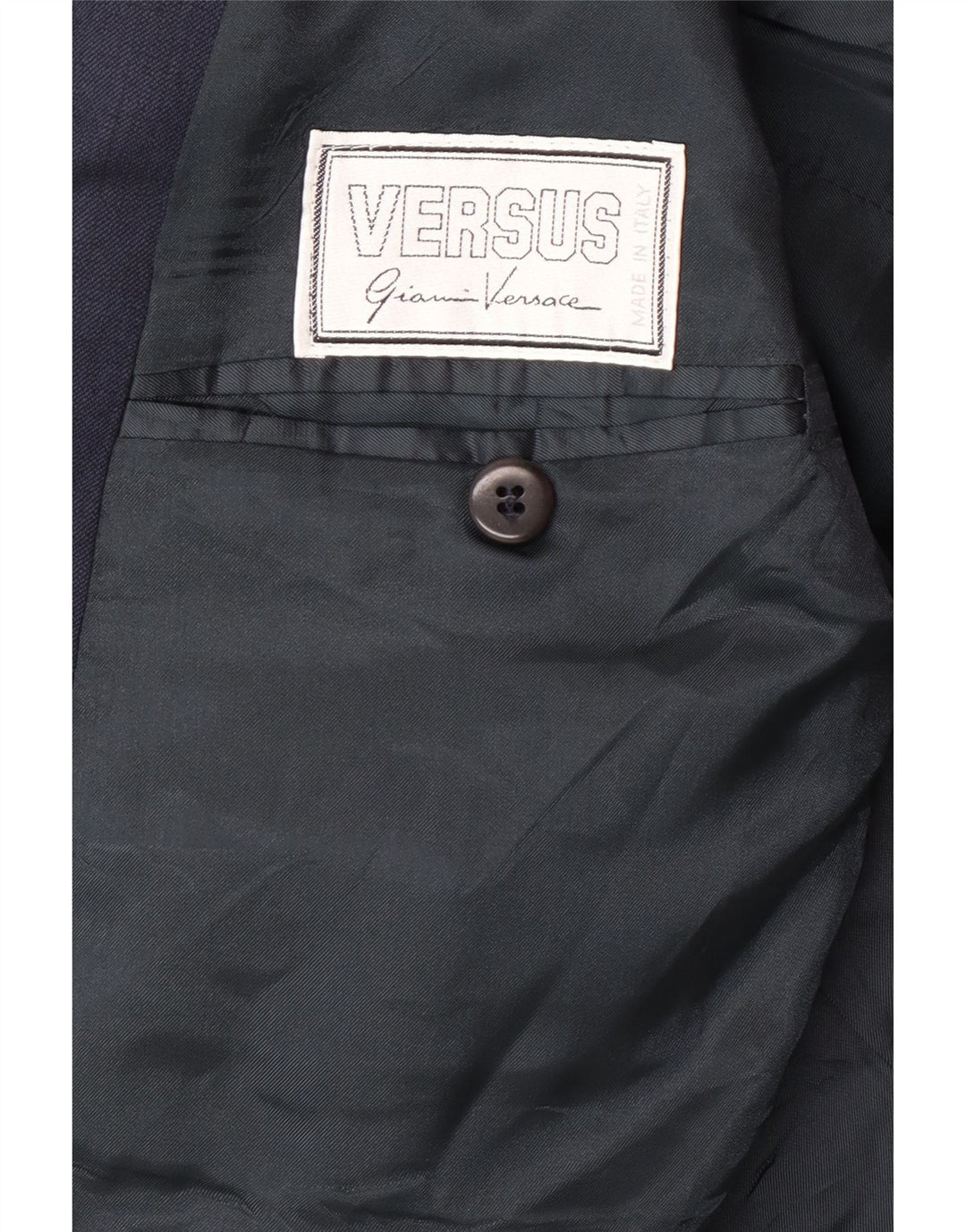 GIANNI VERSACE Terno masculino de 2 peças Reino Unido 40 Grande W30 L30 Azul marinho clássico