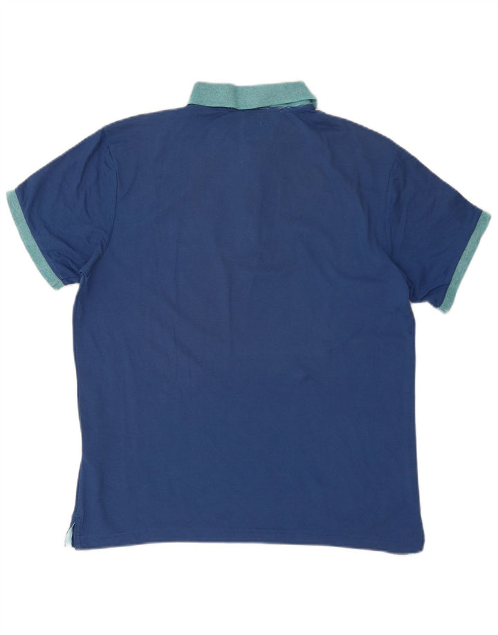 Camisa polo masculina de rugby CHAMPION algodão azul médio