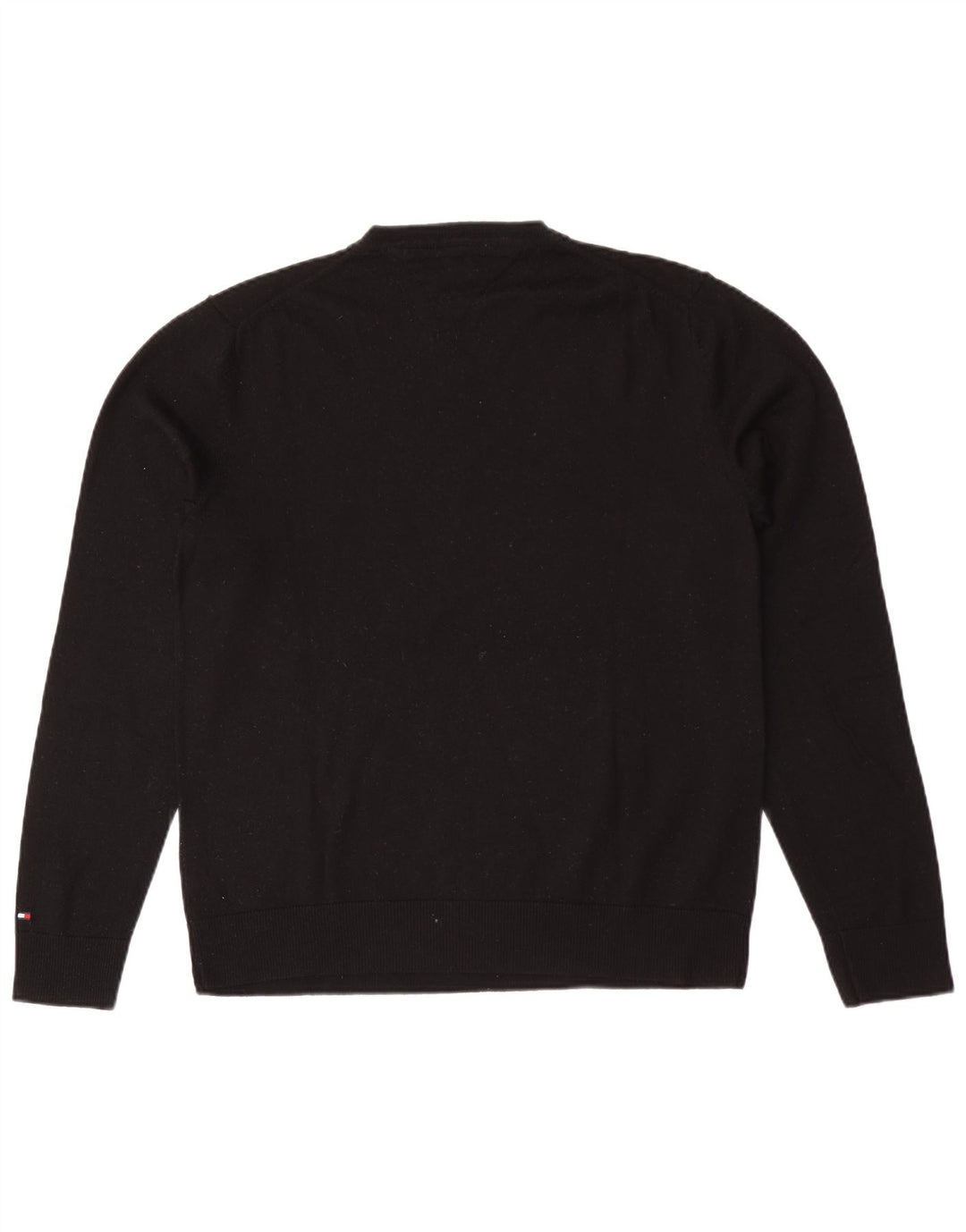 Suéter masculino Tommy Hilfiger com decote em V XL lã preta
