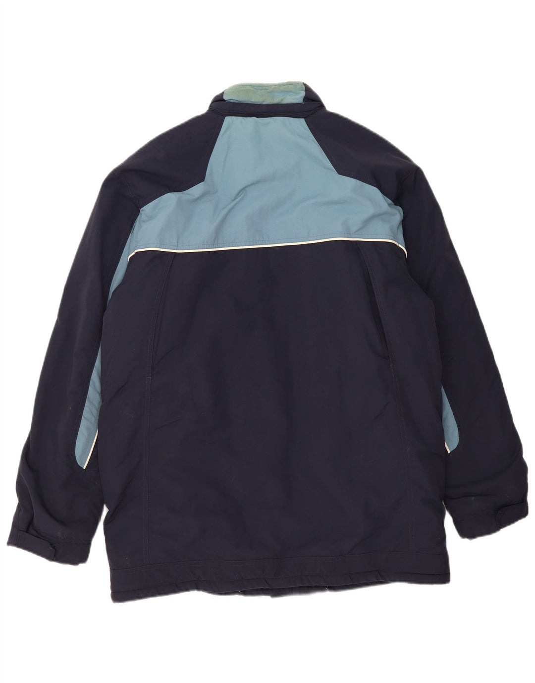 Jaqueta corta-vento masculina Adidas UK 38 médio azul marinho colorblock poliamida