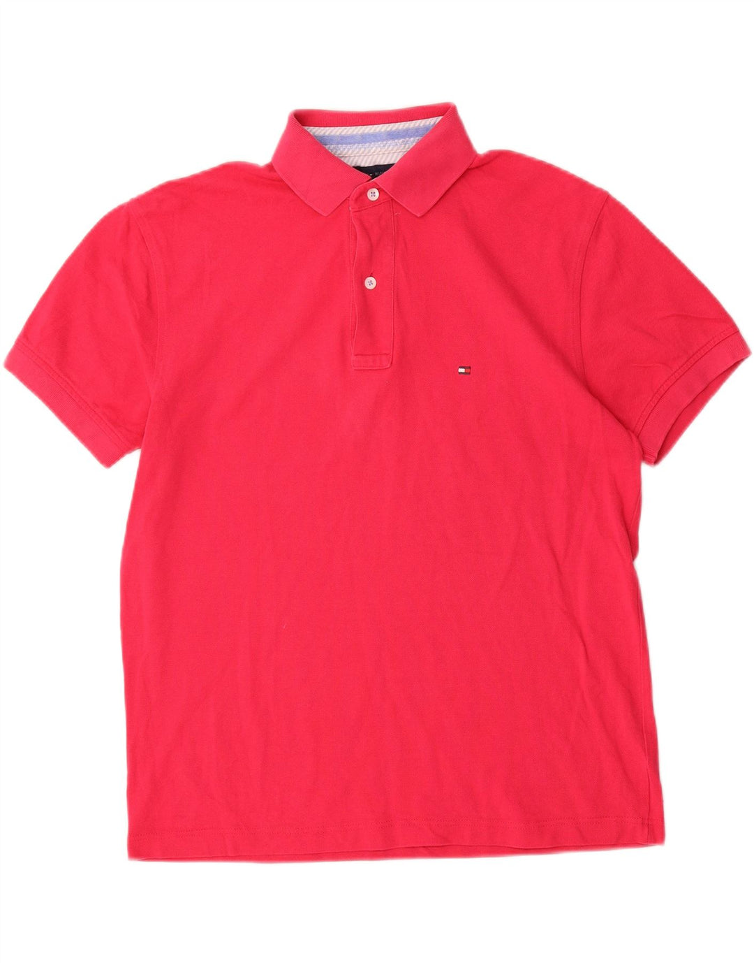 Camisa polo masculina Tommy Hilfiger médio algodão rosa