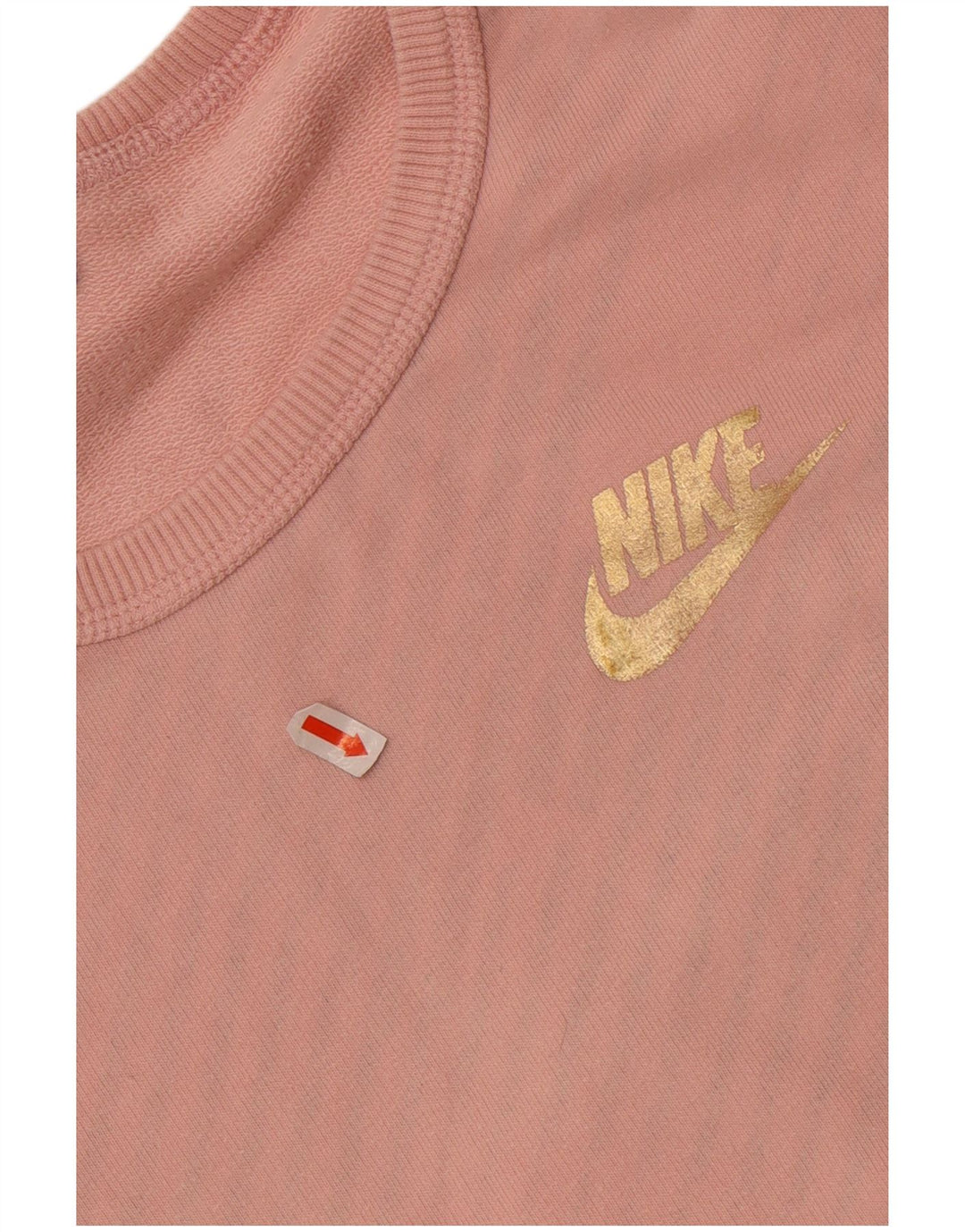 NIKE Womens Sweatshirt Jumper UK 10/12 Médio Algodão Rosa