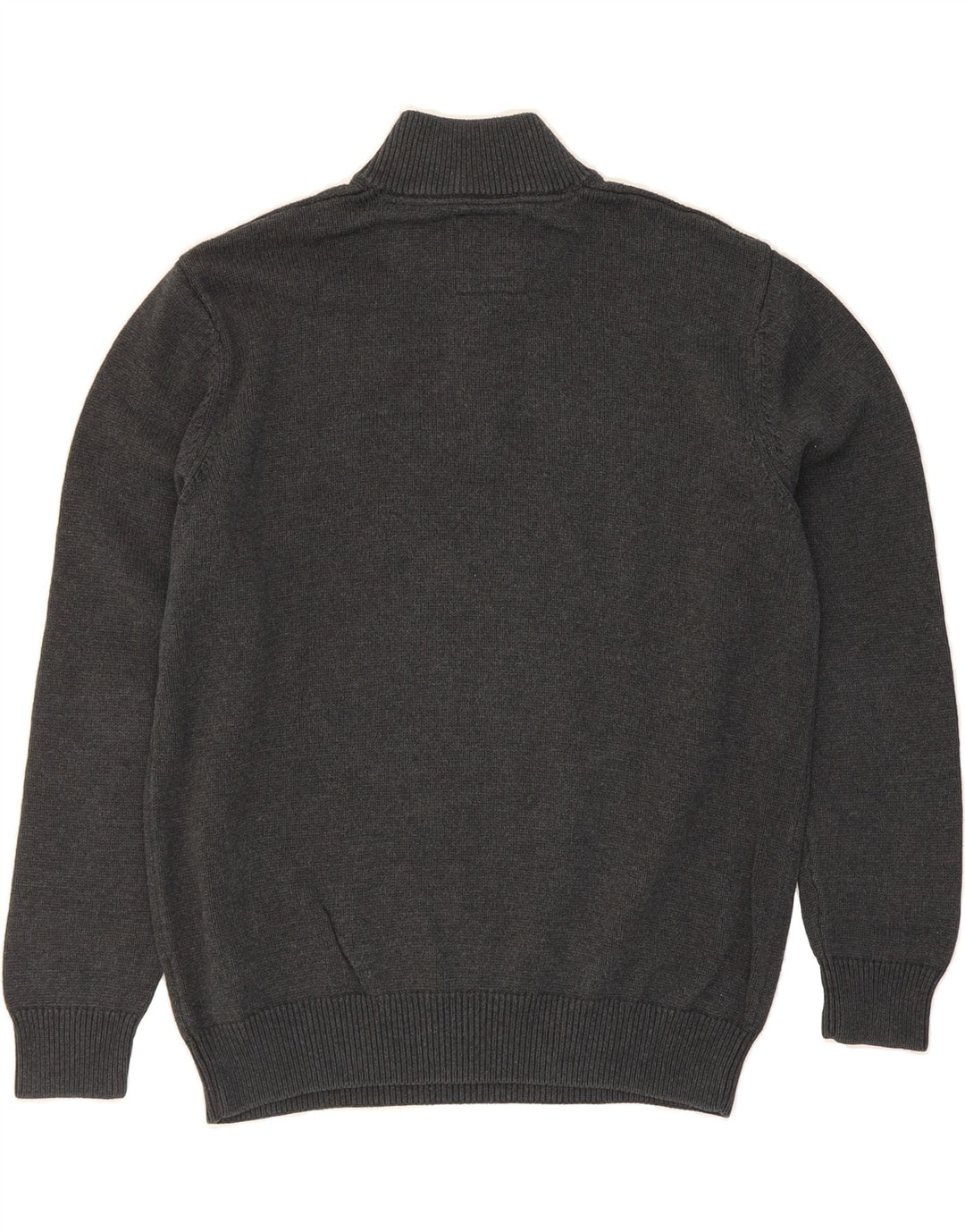 WRANGLER Womens Zip Neck Jumper Sweater UK 18 XL Grey Cotton Vintage Wrangler and Second-Hand Wrangler from Messina Hembry 